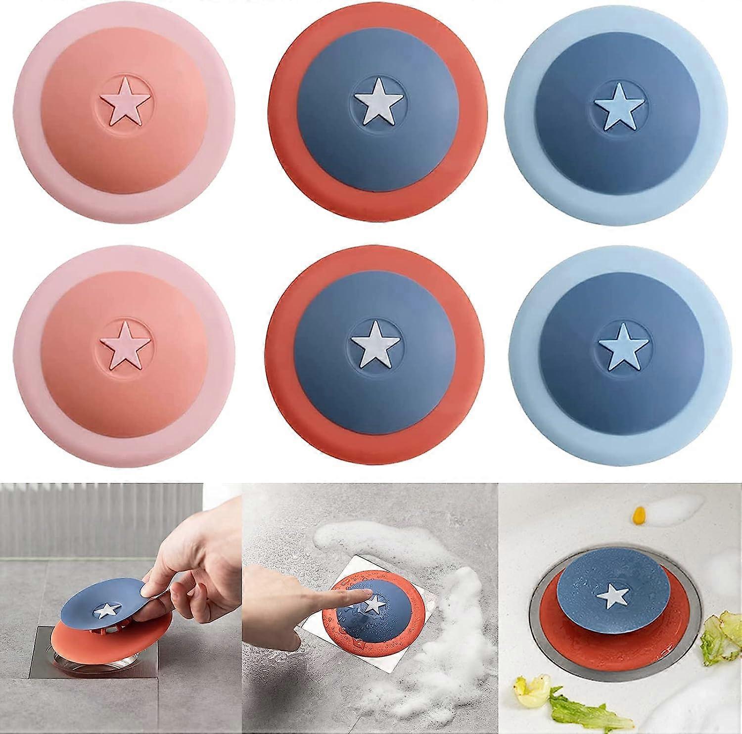 2 Bouchons De Vidange En Silicone 20x20 Cm - Anti-Odeurs Pour Douche, Évier, Cuisine - Gris - Étanches Et Antidérapants - 11