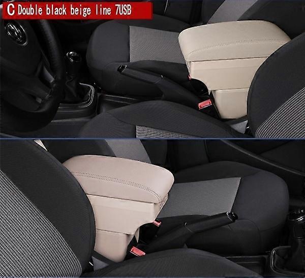 For Ford Focus mk1 Armrest Box Arm Elbow Rest Car Center Console Storage Case Modification Accessories with Cup Holder USB
