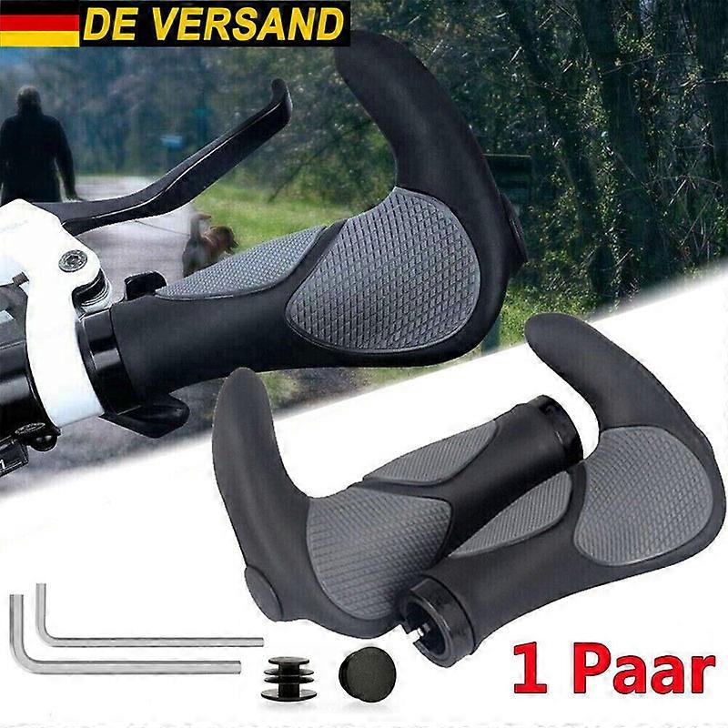 1 pair of bicycle handlebars with a pair of handlebars