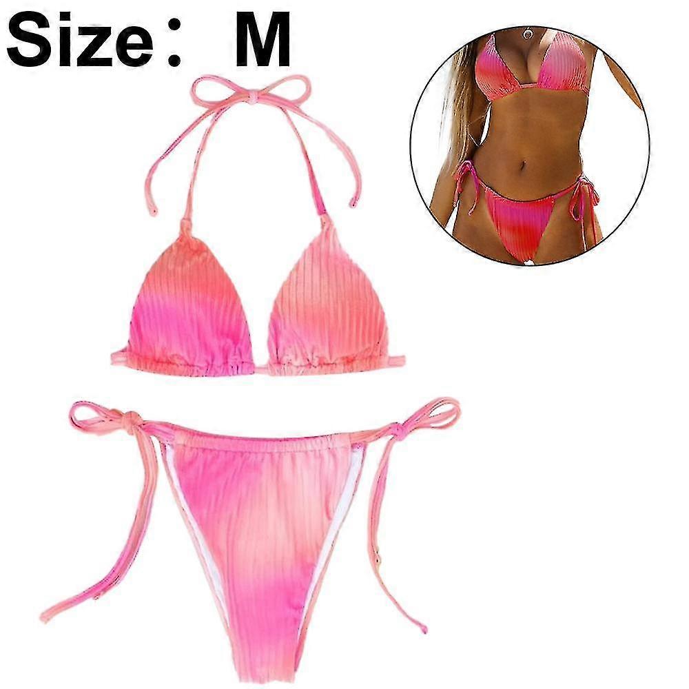 Women's Tri Bikini Halter String Bathing Suits Two Piece Swimsuit