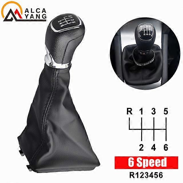 Car Interior For Skoda Octavia A5 MK2 A6 Sedan & Combi 2004 2005 2006 2007-2012 Car 5/6 Speed Gear Stick Shift Knob With Leather Boot Collar