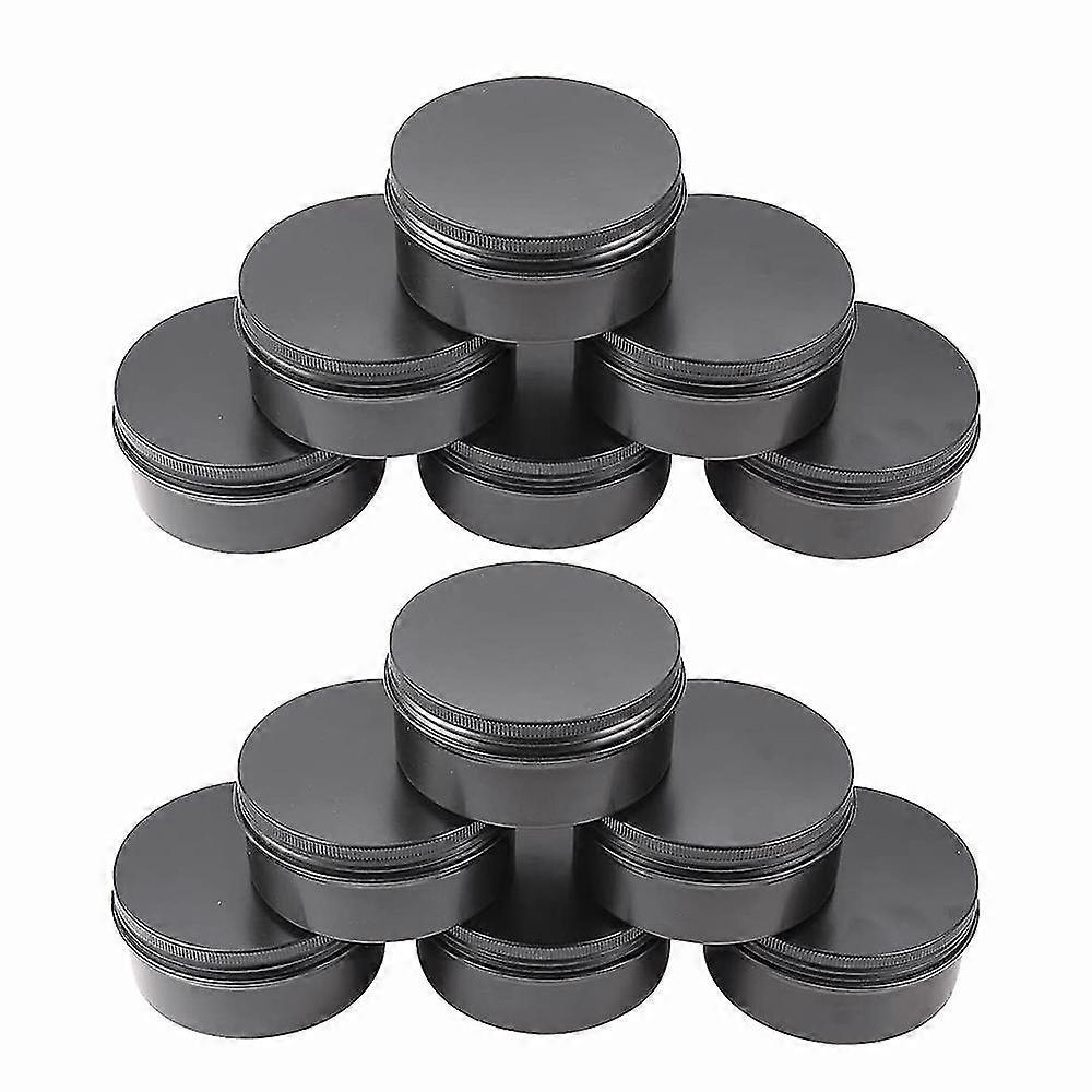 12 حزمة علب مستديرة علب المسمار أعلى علب الألومنيوم مع أغطية لبلسم الشفاه والتوابل والحلوى والشاي وكاندل