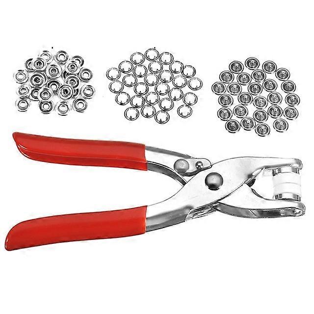 1Pc Plier +25/50Sets 9.5mm Metal Snap Button Kit Fasteners Press Studs Bouton Pression Fasteners for Installing Clothes Bag