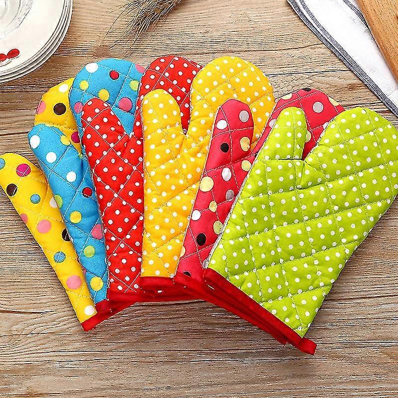 Thick Cotton Kitchen Oven Mitt Baking Gloves