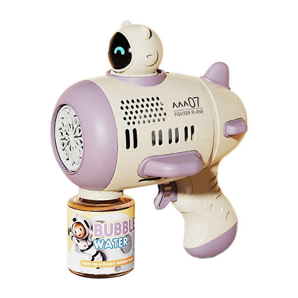 Soap Bubble Machine with 90ml Soap Liquid Led Electric Astronaut Bubble-Gun