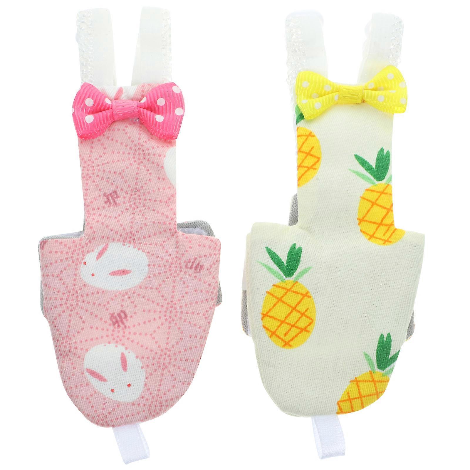 2Pcs Creative Pet Bird Clothes Parrot Diaper Bird Pant Pet Flying Suit Pilot Clothing for Cockatiel Parakeet Size S (Random Style)