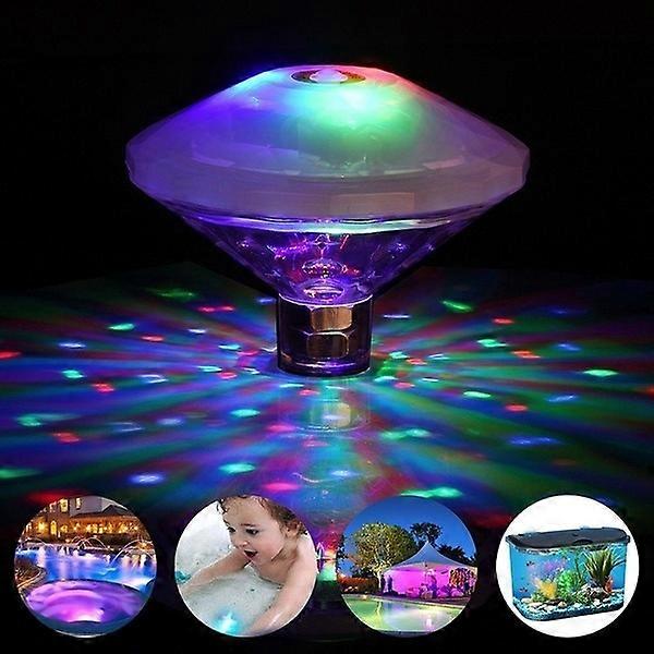 Floating Pool Led Tub Lights Underwater Lamp For Bath Disco Pond Swimming Pool Child Bath Toys, 7 Modes Assorted Color Betterlifefg