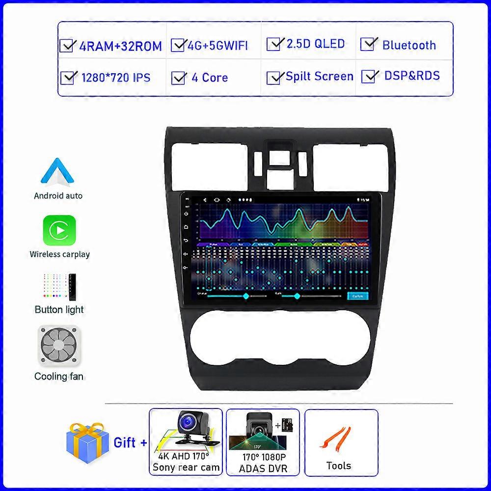 Android 12 For Subaru Forester 4 SJ 2012 - 2015 Car Radio Multimedia Video Player Navigation stereo GPS CarPlay Auto No 2din 2