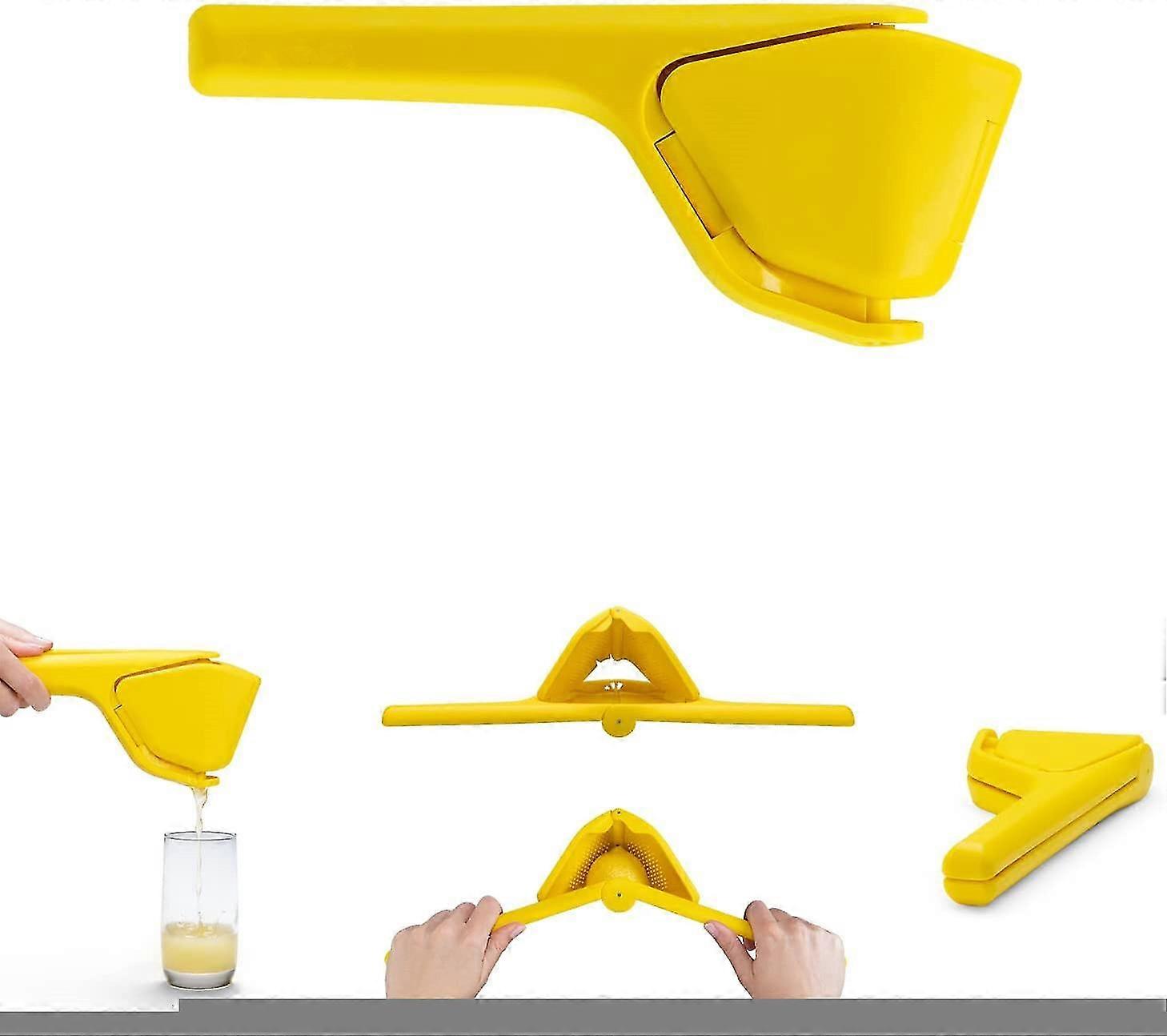 Lemon Juicer, Easy Squeeze Manual Lemon Juicer, Citrus Juicer That Folds Flat, Lemon Squeezer With Sideways Pivot