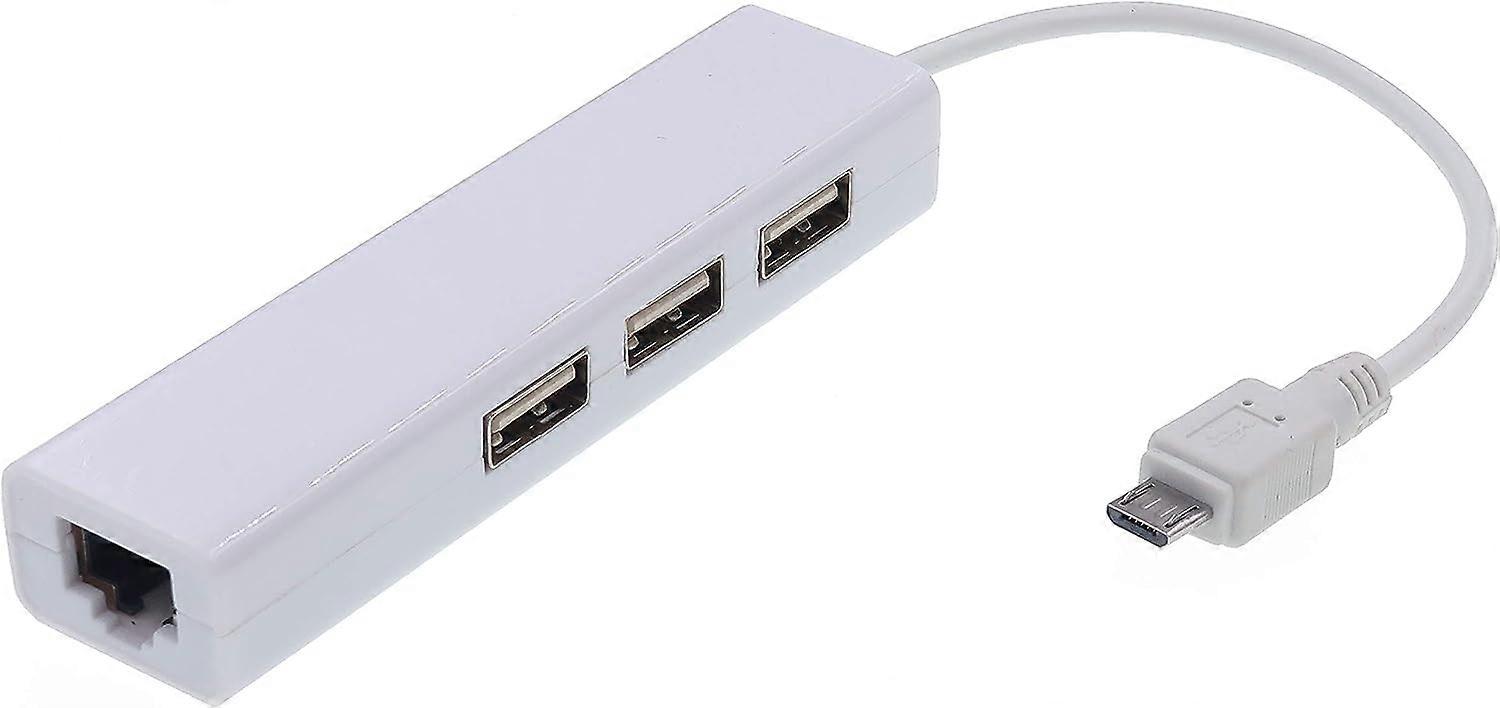 Andra generationens Micro USB LAN Ethernet med 3 USB-portar