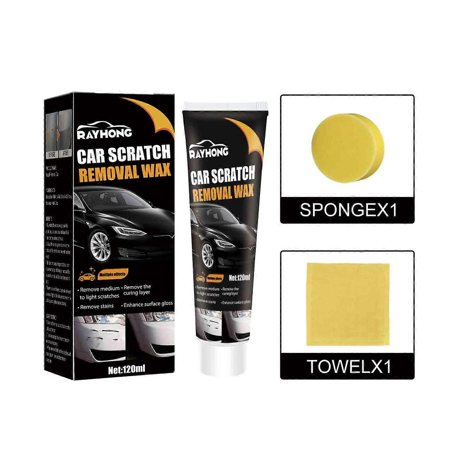 Scratch Repair Wax For Car, 2024 New Car Scratch Repair Paste Polishing Wax, Car Scratch Remover Kit with Wipe & Sponge for Vehicles for Deep Scratche