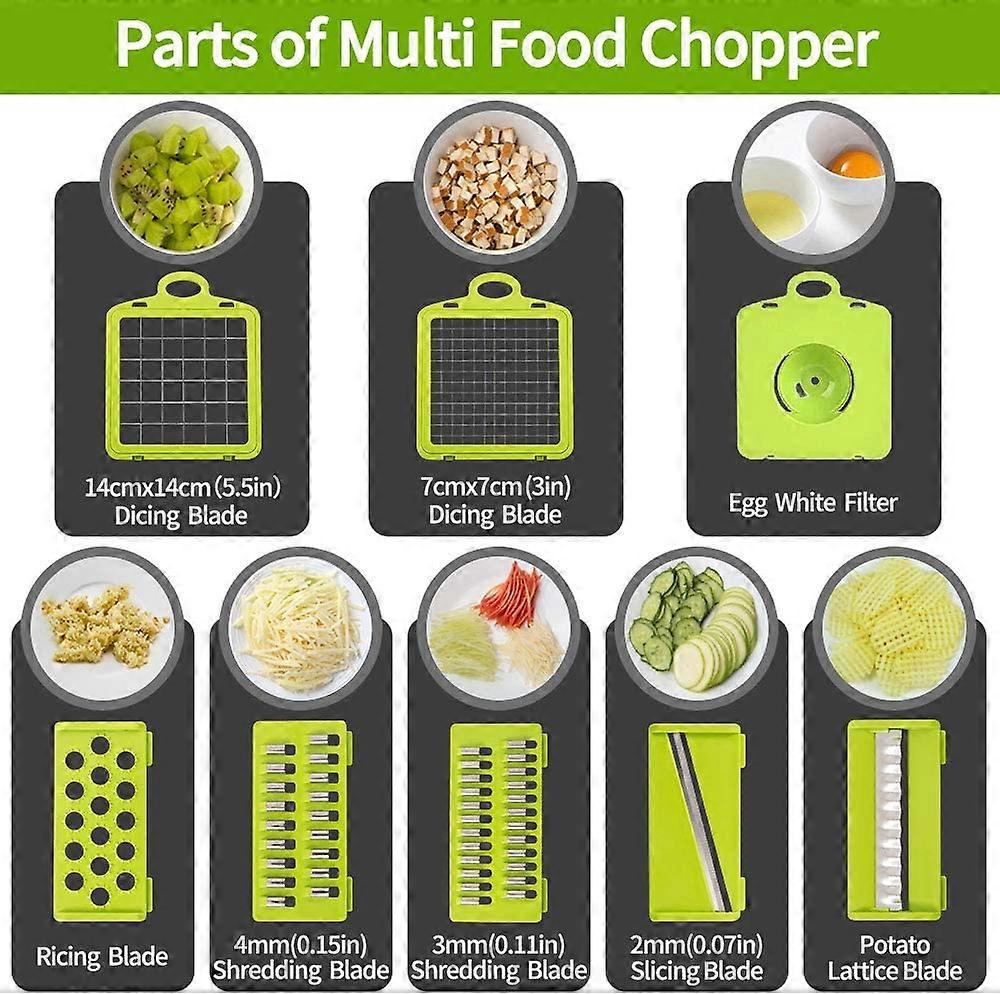 Vegetable cutter, 12 in 1 Professional multi-function vegetable slicer Mandolin with 7 different