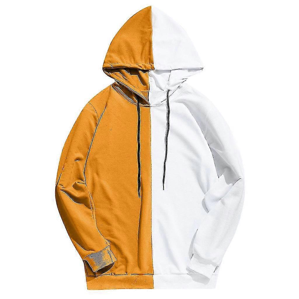 Sweat à capuche unisexe Pull de mode Casual Color Stitching Pullover Top