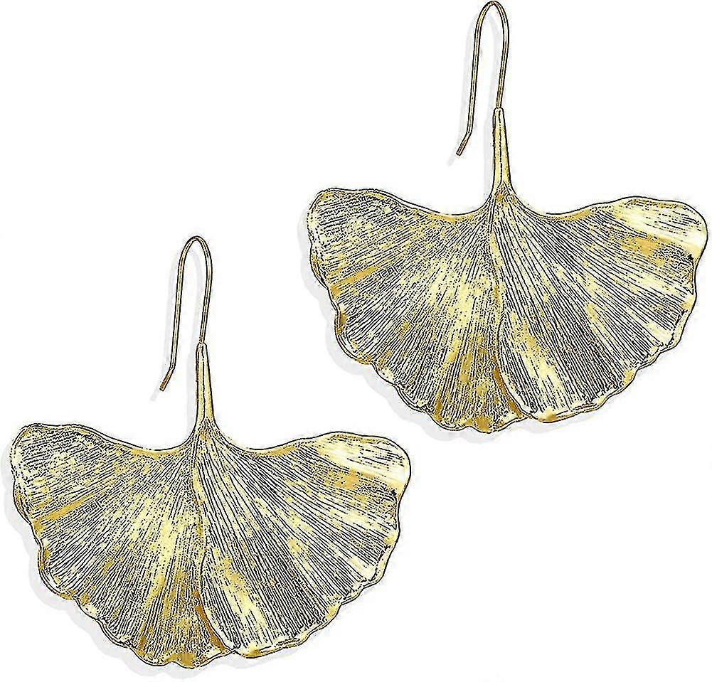 ファッション女性イチョウ葉植物ダングルドロップフックイヤリングパーティージュエリーギフト女性用イヤリング