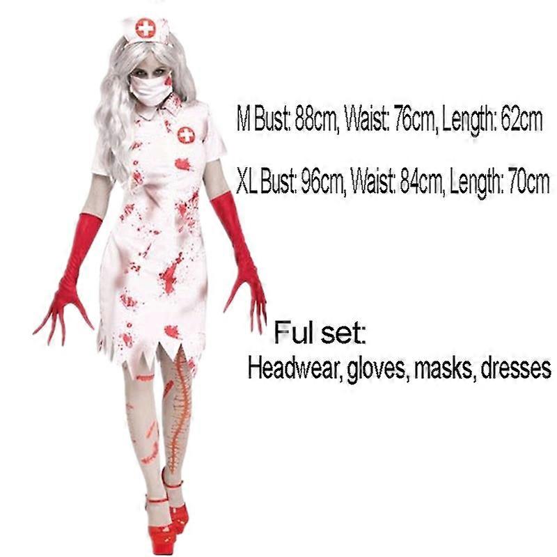 Halloween Blutiges Kostüm-Set – 1 Paar Handschuhe + Kniestrümpfe Mit Blutflecken Für Grusel-Party & Cosplay