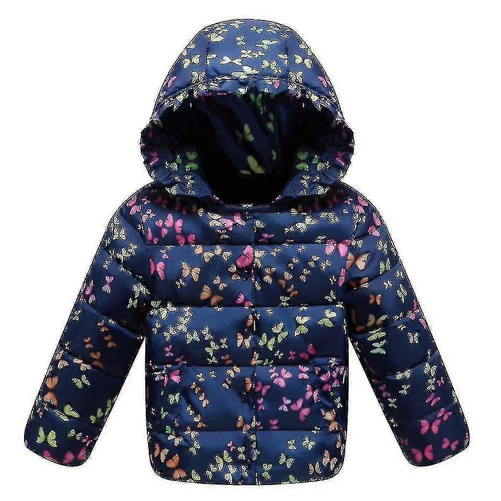 Barn ner kappa mitten lång tjock flicka kappa vinter