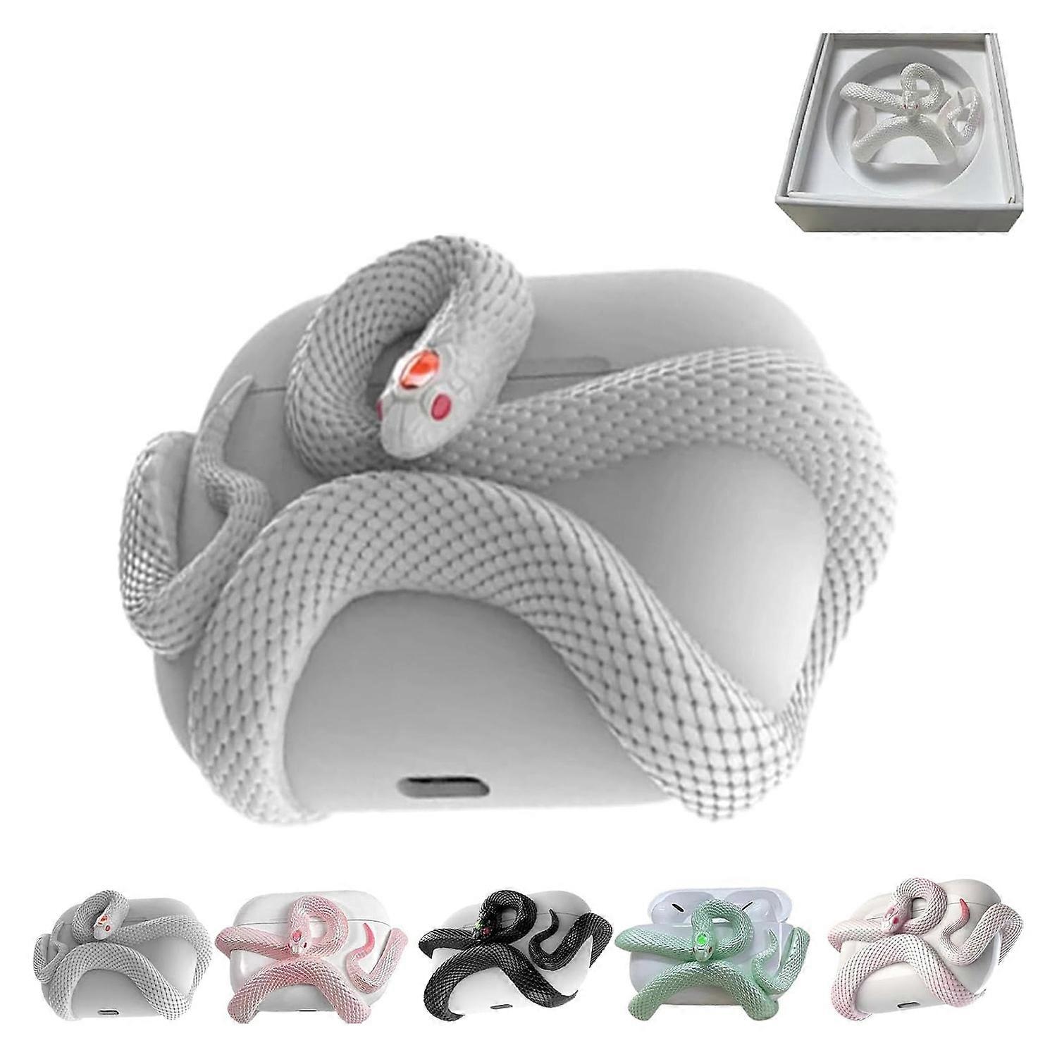 Snake Print Case for AirPods Pro/Pro 2/ AirPods 3, 3D Protective Cover, Wireless