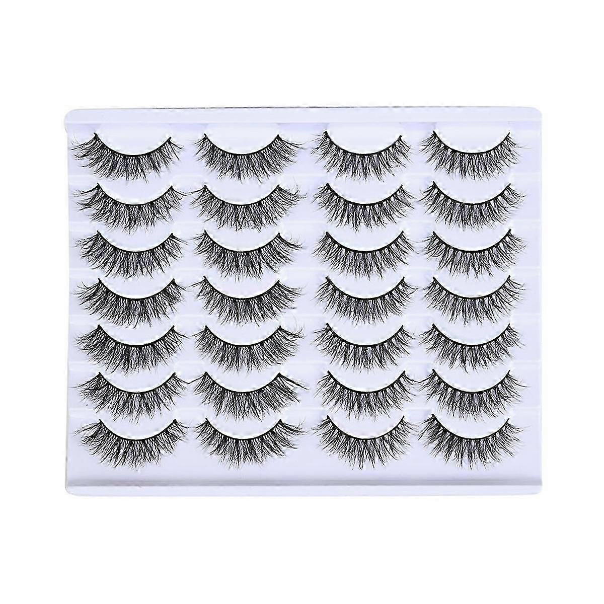 FQ01 Eyelashes 3D Natural False Lashes Soft 14 Pairs Lashes Wispy Natural Eyelash
