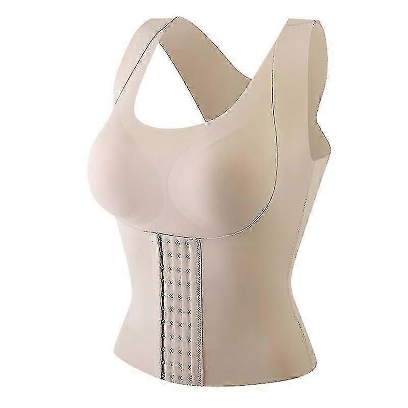 Backless 4-in-1 Women's Orthopaedic Back Lifting Chest Flattening Tummy Waist Shapewear Buckle Tummy Closure