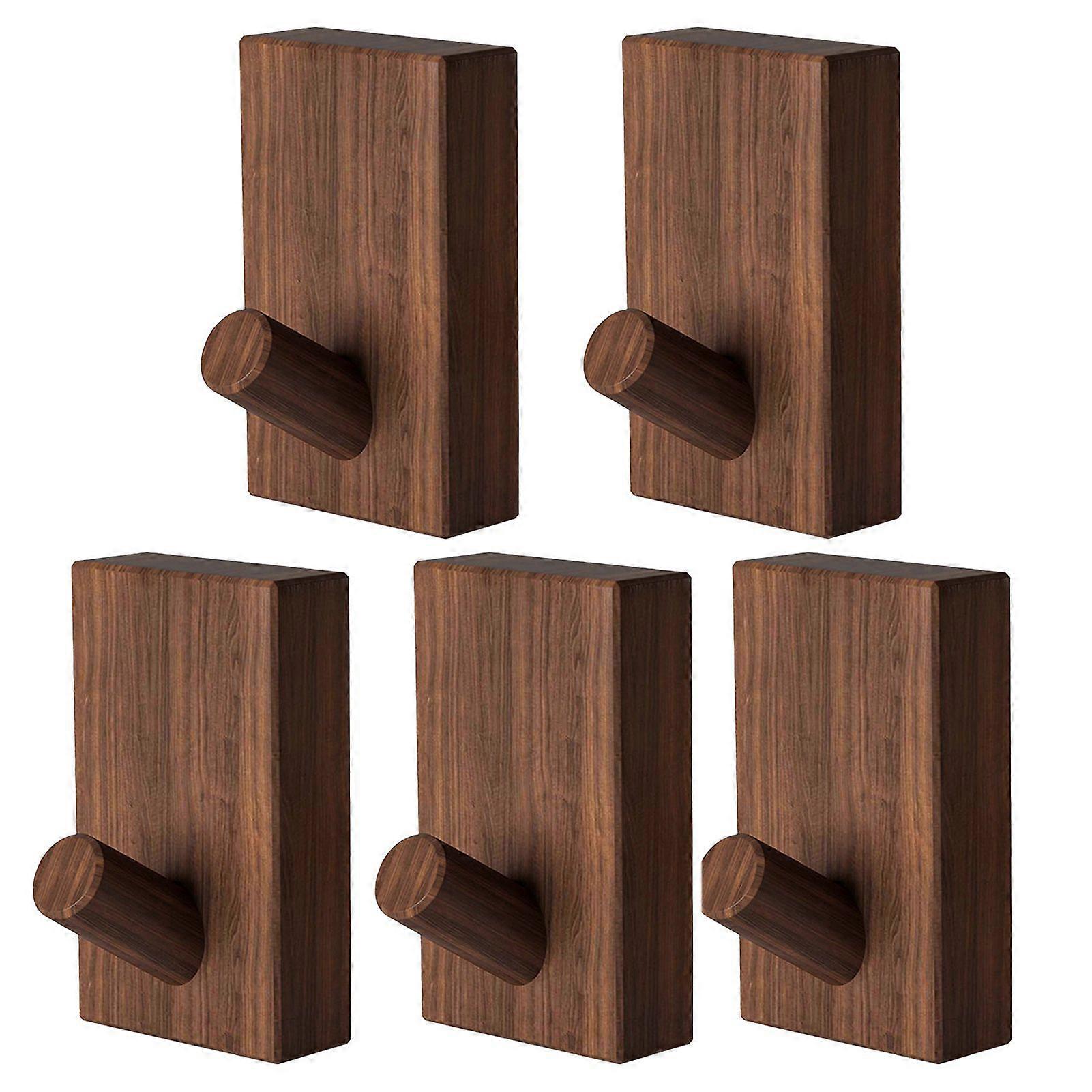 Wooden Wall Hook Heavy Duty Door Coat Hook Multifunctional Hat Hanger for Home