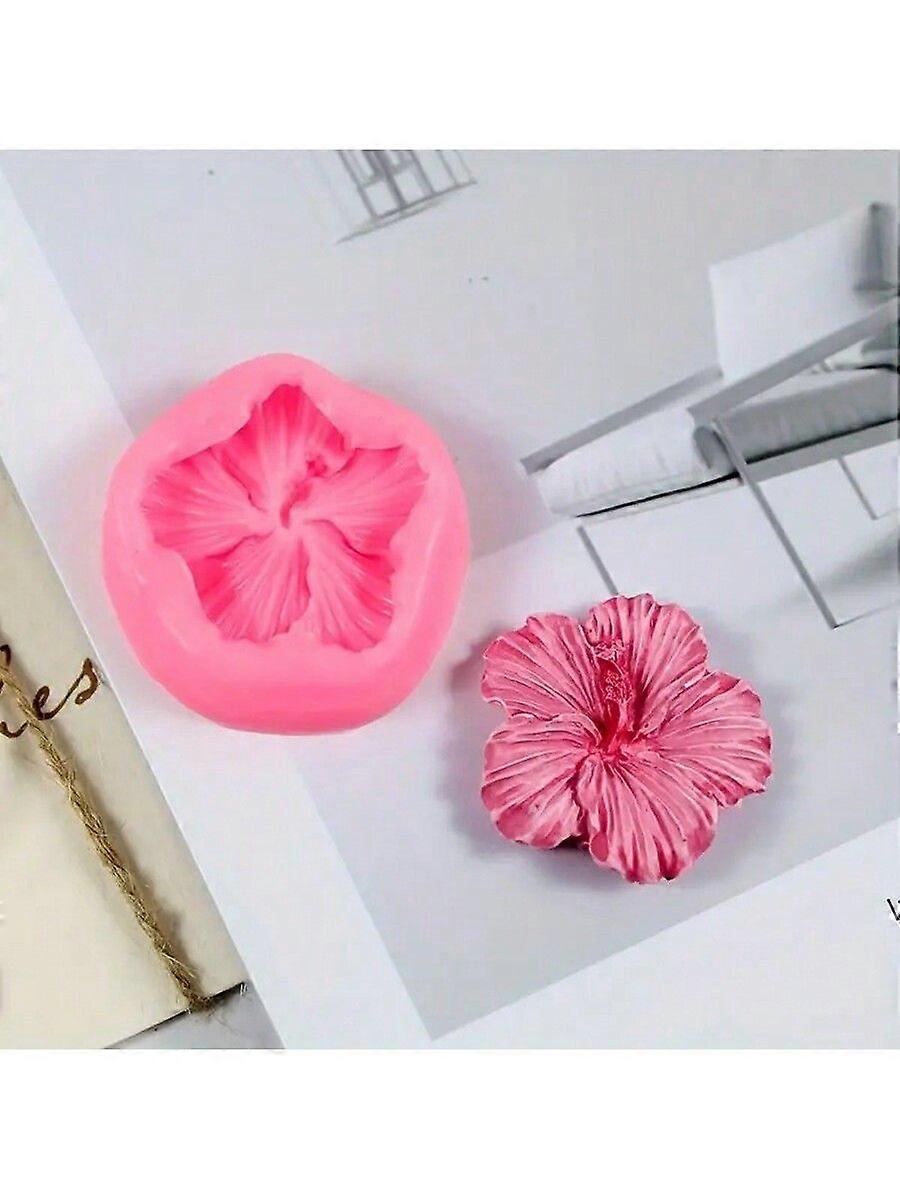 1 pc מיני חמישה עלי כותרת היביסקוס פרח עובש סיליקון, 3D היביסקוס פרח בצורת סבון נרות ריחניים גבס חימר עושה עובש, שרף ופולימר cl