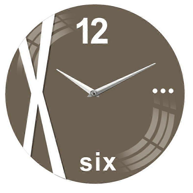 Glass Wall Clock Silent Non Ticking Wall Clock- 12 Inch Quality Quartz Battery Operated Round Clock for Home Office White