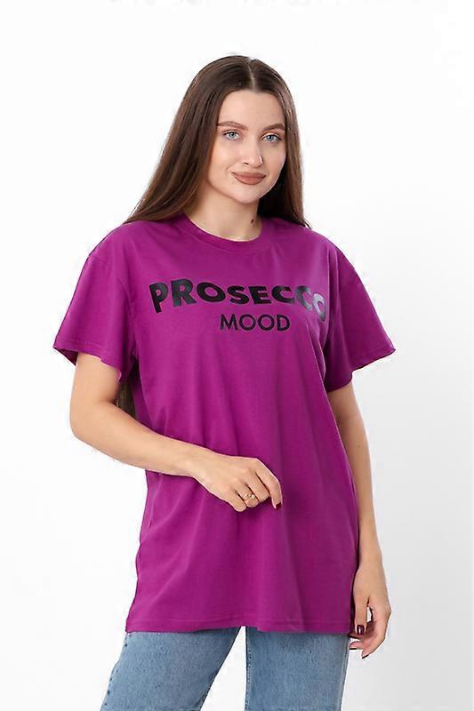 Women’s Cotton T-Shirt – Relaxed Fit with Dropped Sleeves & Soft Round Neck, Summer, HC 8384-001-33