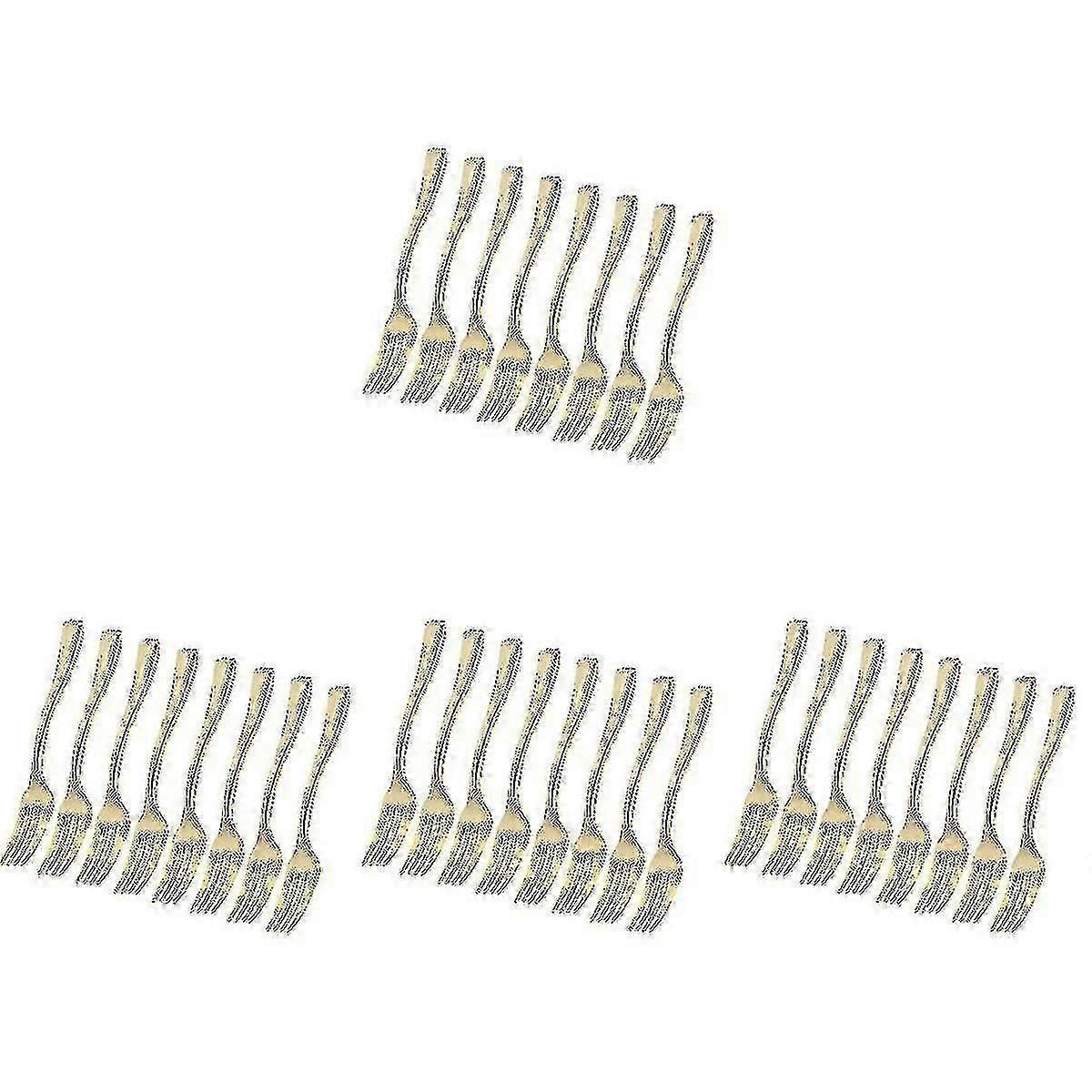 120個の使い捨てミニフォークフルーツデザートプディングフォークパーティー用品レストランKTV(ゴールデン)-X