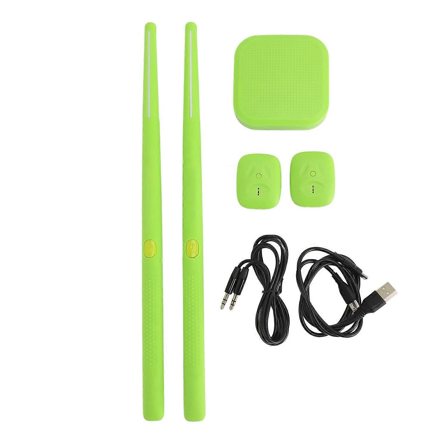 Virtual Drum Kit Portable Virtual Reality Drum Set with Sticks Pedals for Beginners Children Adults