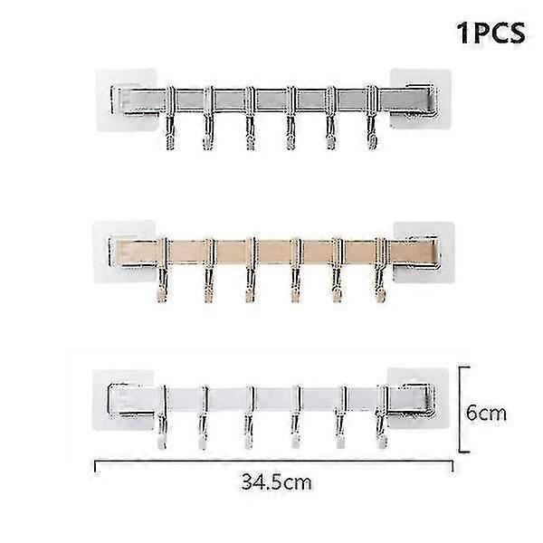 3 Sets Of Non-perforated Kitchen And Bathroom Hooks Plastic Suction Wall