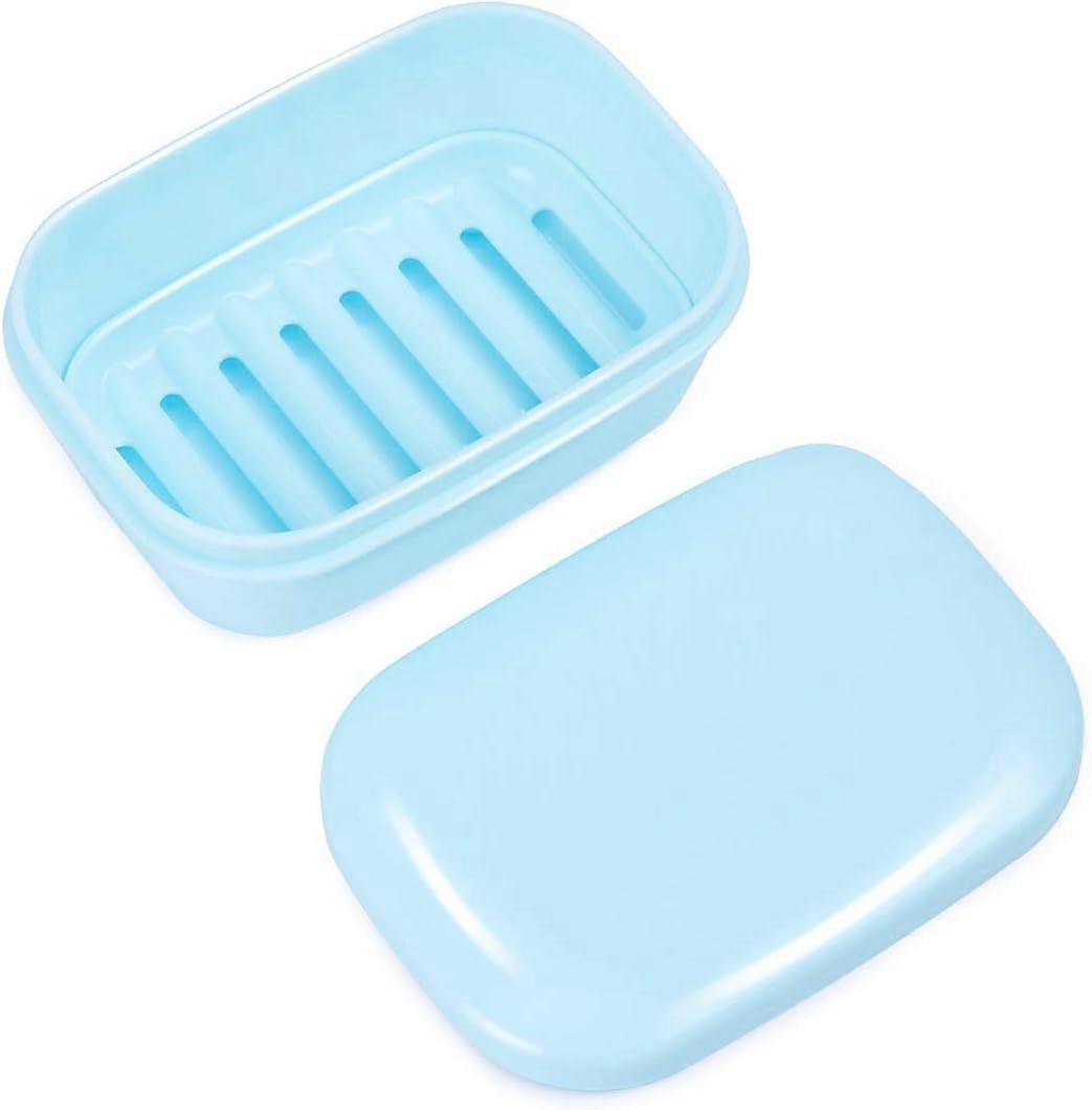 Soap Box - Light Blue Plastic - For Travel and Camping
