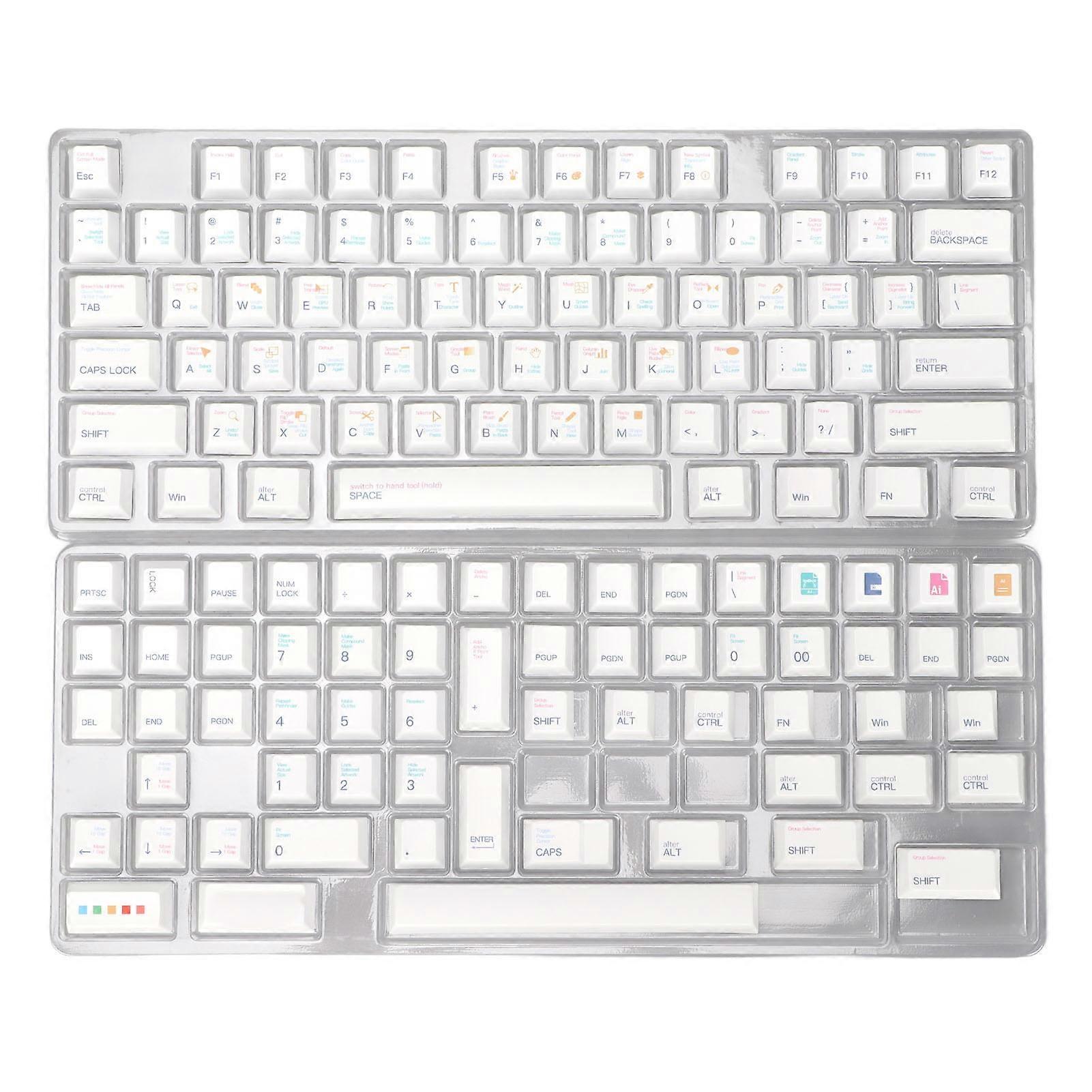 136 Keys PBT Keycaps Original Height Good Durability Comfortable Feel Keycap Set For DIY Mechanical Keyboard AI