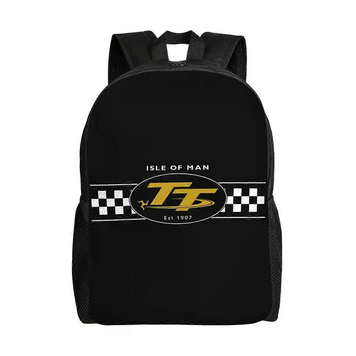 جزيرة مان Tt سباق دراجة نارية كمبيوتر محمول حقيبة ظهر للرجال النساء حقيبة كتب أساسية لحقائب طلاب المدرسة tAq1468