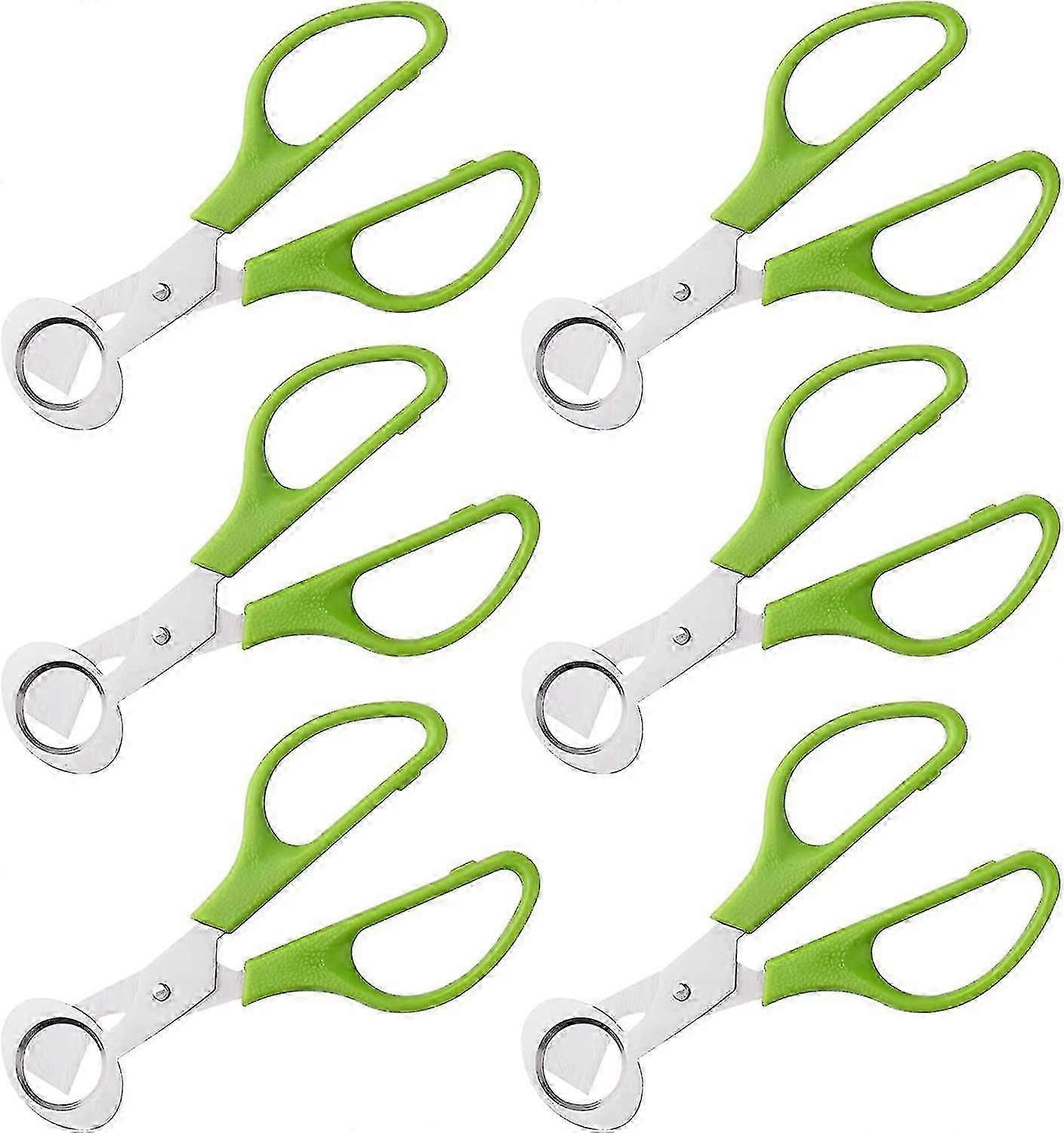6pcs Quail Egg Cutter Scissors Kitchen Egg Shears Tool (green) Zekai