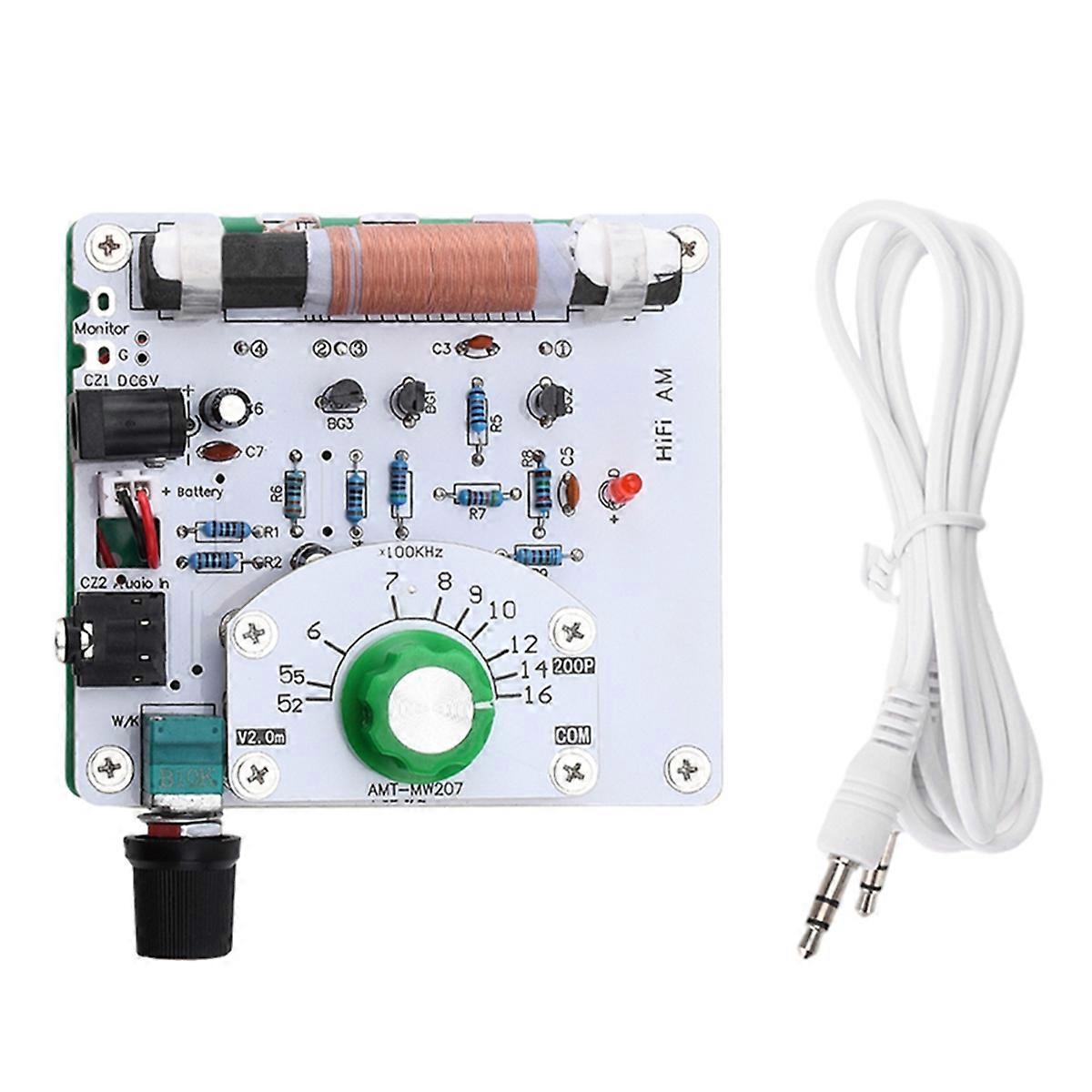 MW AM Radio Transmitter Kit 525-1605kHz, 6V DIY Circuit Board for Radio Enthusiasts, Radio Motherbo