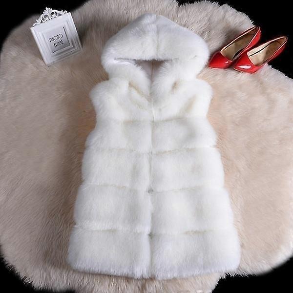 2021 New Fashion Fur Mid-length Ultra-Dalian Hat Thickened Vest Vest Imitation Fox Fur Mink Fur Coat