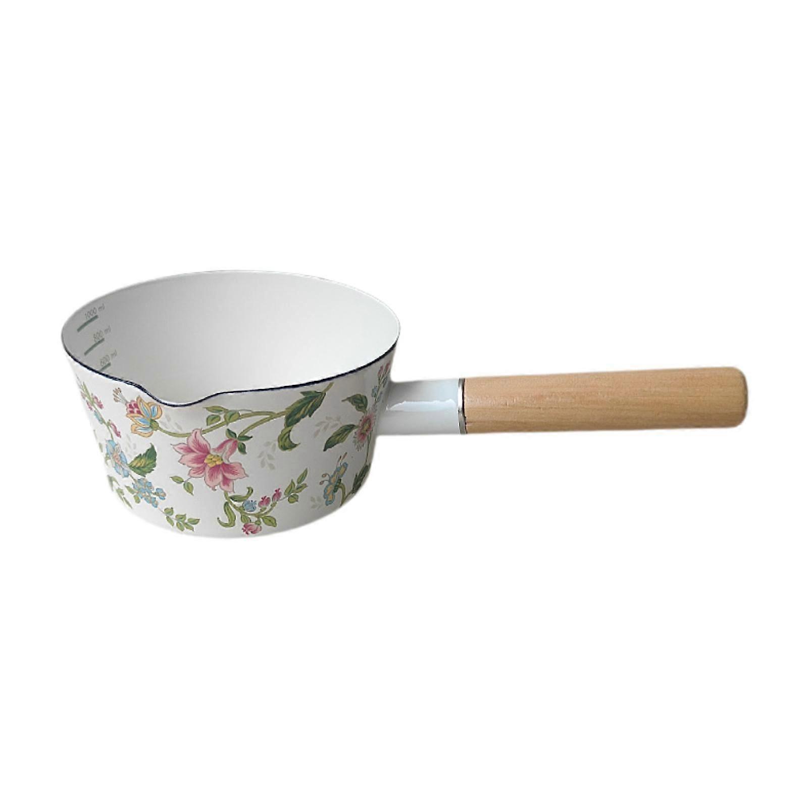 Kleiner Emaille-Milchtopf Multifunktionaler Suppentopf für das Kochen auf dem Küchenherd