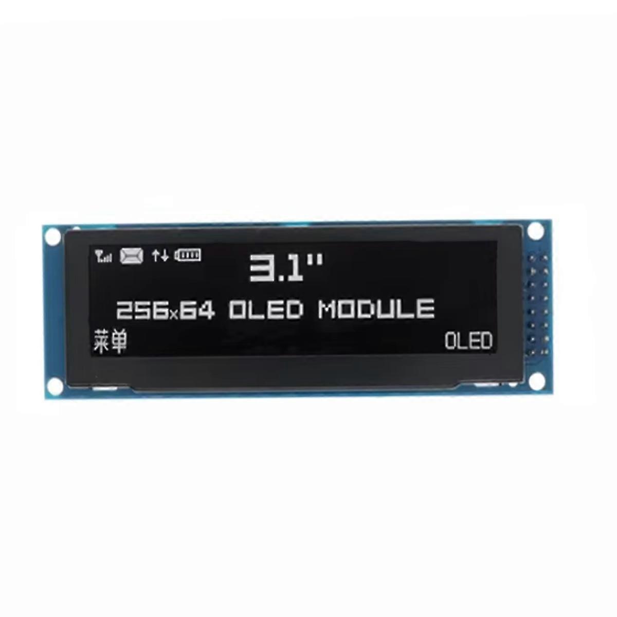 3,12 tuuman OLED-näyttö 256x64 SSD1322 ohjaimen graafinen LCD-moduuli rinnakkainen / SPI-juototappi /C51 valkoiselle