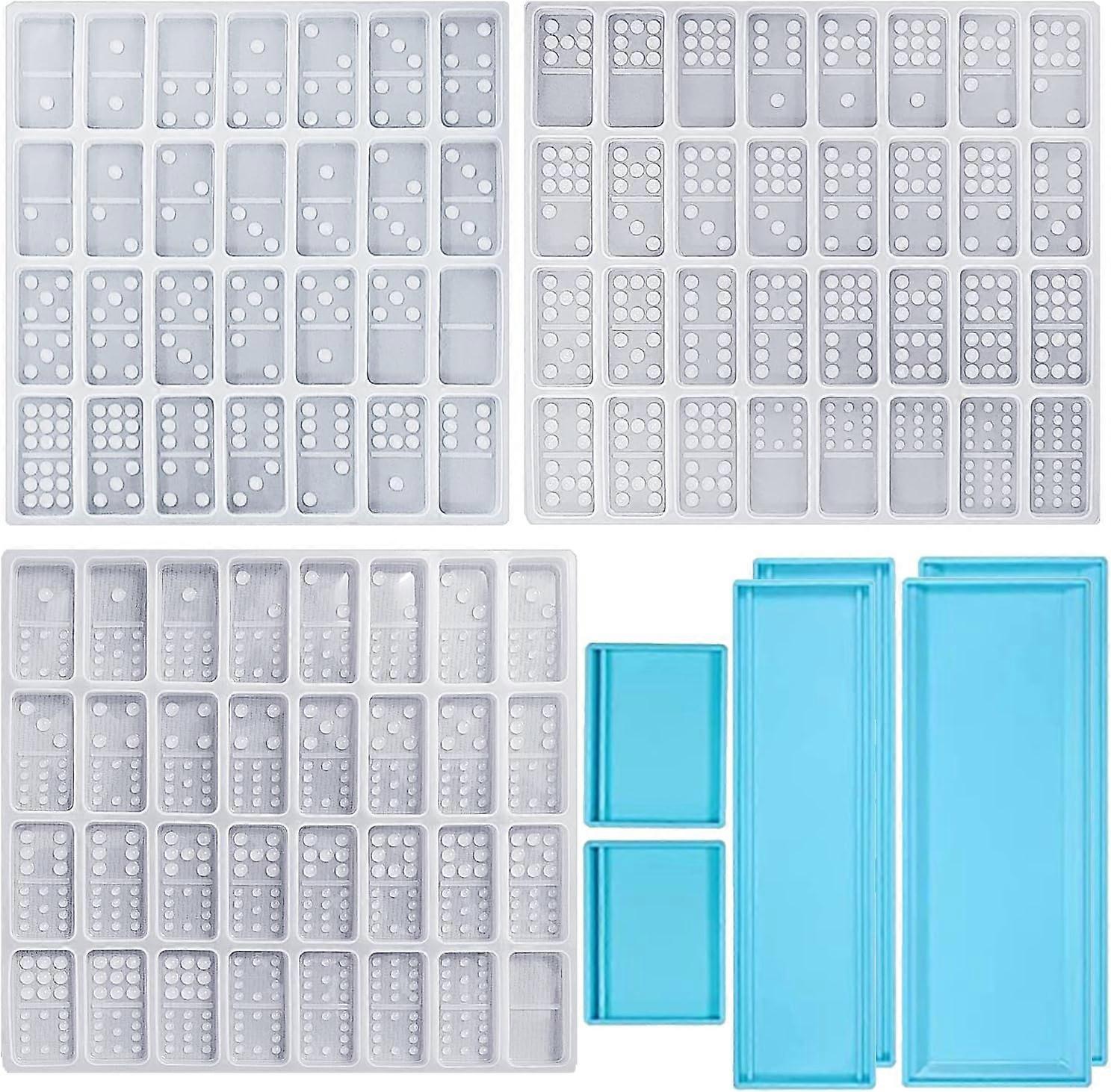 4-Pack Silicone Domino Molds for DIY Crafting