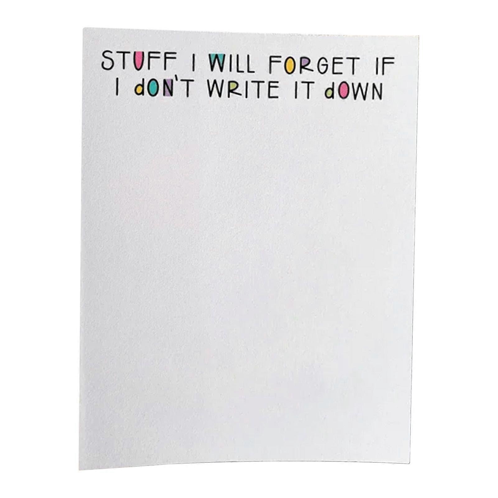 Qinghai To-Do List Notepad Funny Stationery 50 Sheets Record Keeping Sticky Notes Daily Life Classification Great Gift