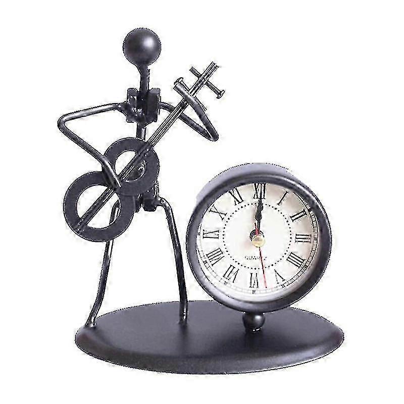 unique 1pcs artwork statue, Metal Crafts Clock