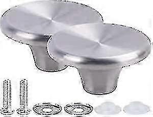 Sett med 2 utskiftbare knotter til lokk i rustfritt stål