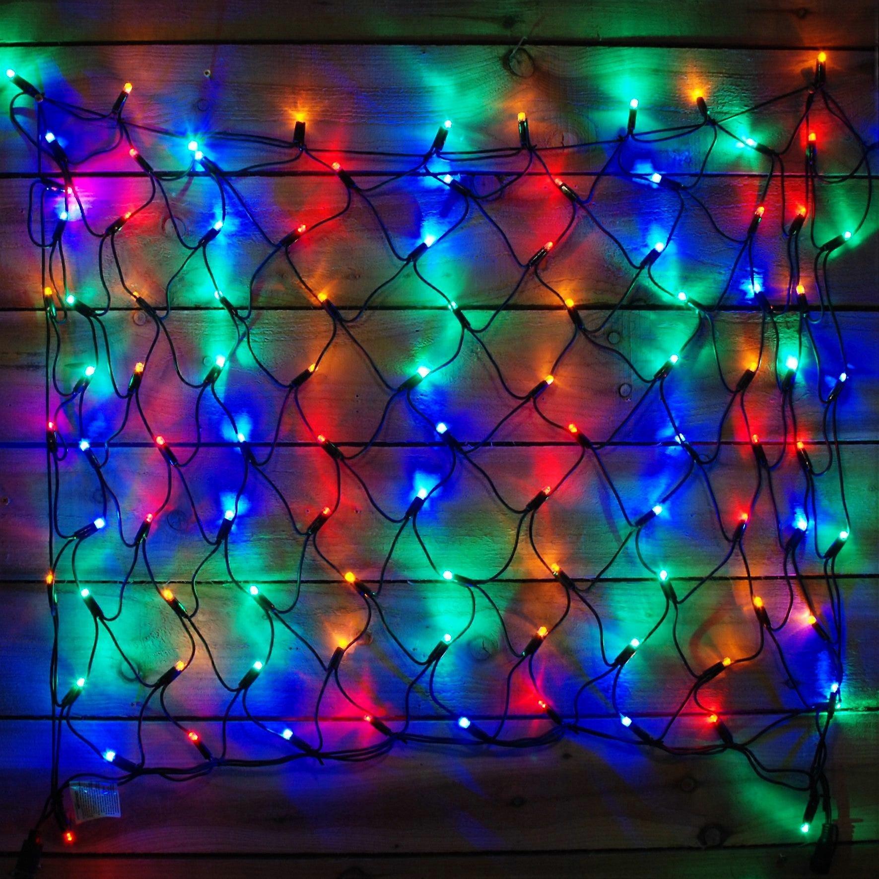 100 Multi Coloured Connectable Led Net Lights