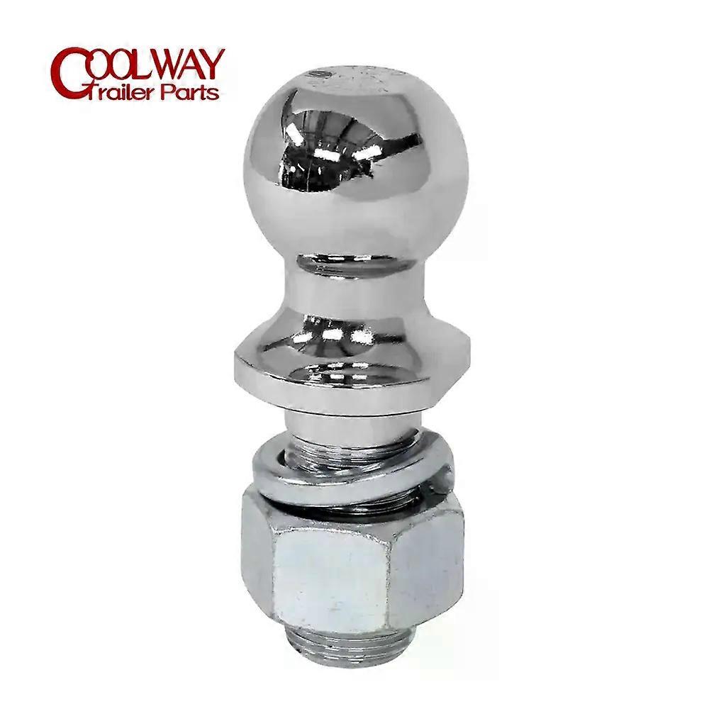 Chrome Hitch Mount Tow Ball 50mm Shank Dia Capacity 5000Lbs Coupling Trailer Parts RV Camper Caravan Accessories MAXP