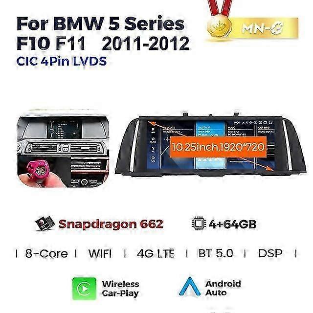 2024 New S680 8+256 Android 13 All In One Car Intelligent System For BMW 5 Series F10/F11/520 (2011-2016) CIC/NBT System