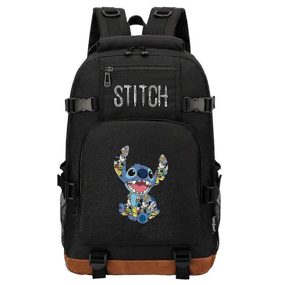 شنط مدرسية بغرزة - حقيبة ظهر كبيرة السعة للبنين والبنات - شحن USB - السفر ، الكمبيوتر المحمول ، طلاب الجامعات - حقيبة مدرسية