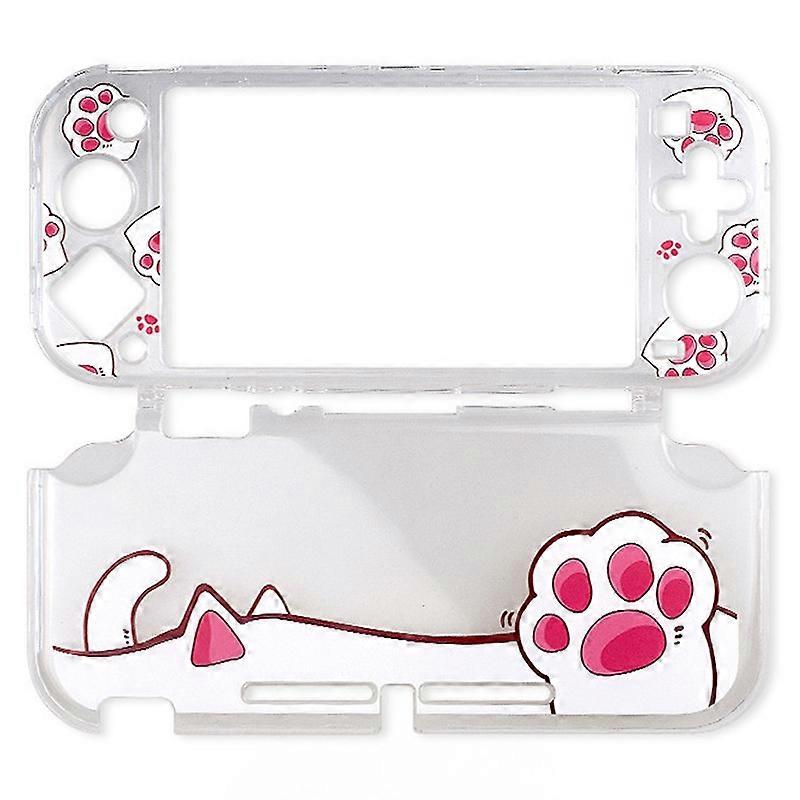 DATA FROG For Nintendo Switch Lite Lovely Protective Case Game Console Anti-drop PC Shell-Cat Paw