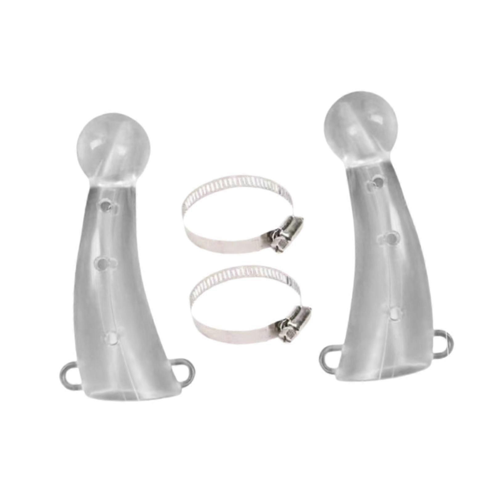 2Pcs Cattle Horn Protectors Farmer Tool with Adjustable Clamp Round Cornered 17cmx5cm