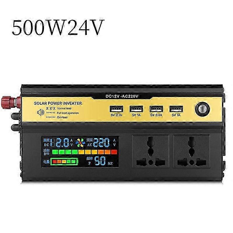 Power Inverter 500W 1200W 1600W 2200W DC 12V To AC 220V Transformer with USB Universal Socket Charge LED Display Car Inverter