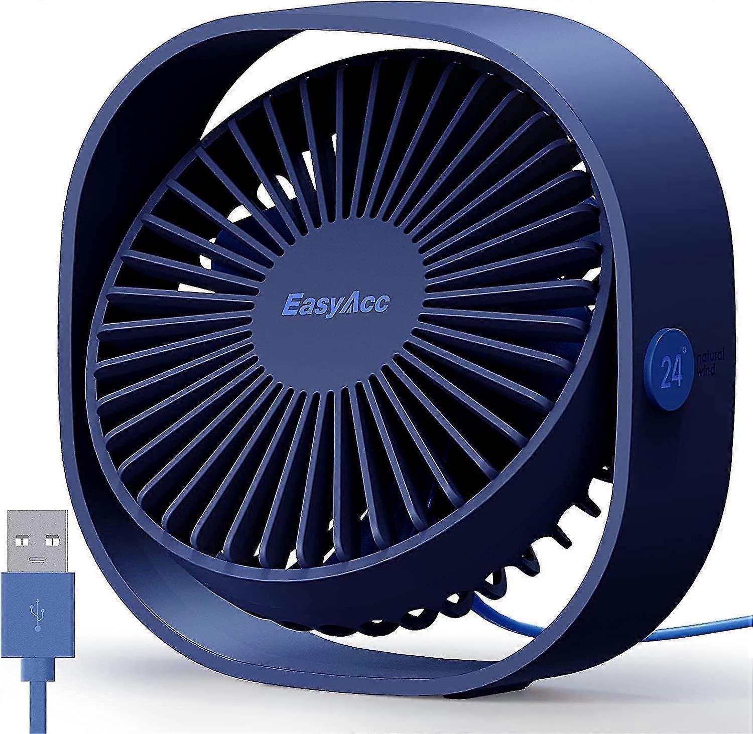 Usb Desk Fan, 3 Speeds Usb Fan [lower Noise Usb Powered Only&powerful Desk Fan] Usb Portable Powered Fan, 360rotatable Personal Desktop Table Fan Trav